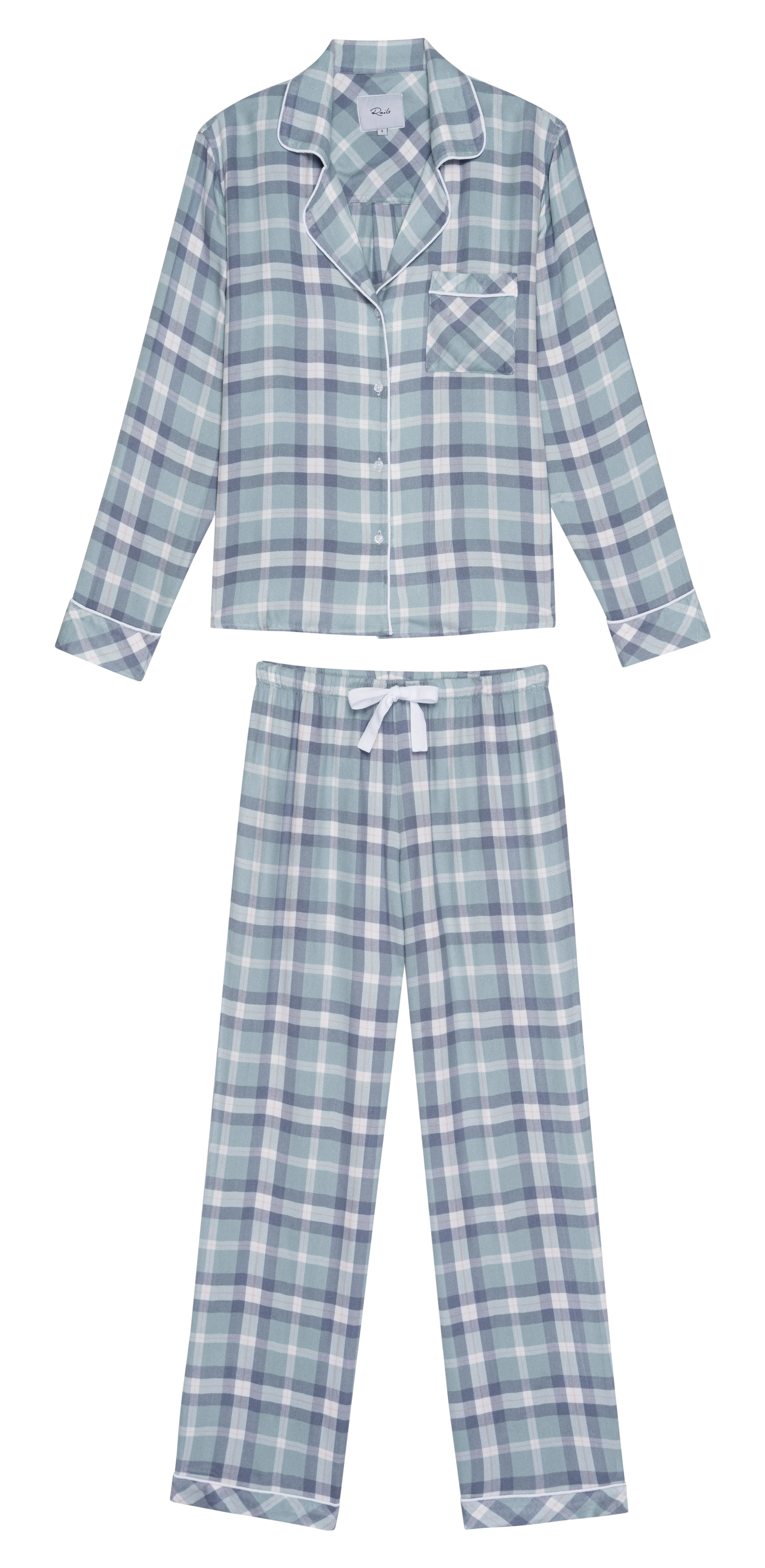 CLARA PAJAMA SET - SEA BREEZE NAVY PEACH - Image 6