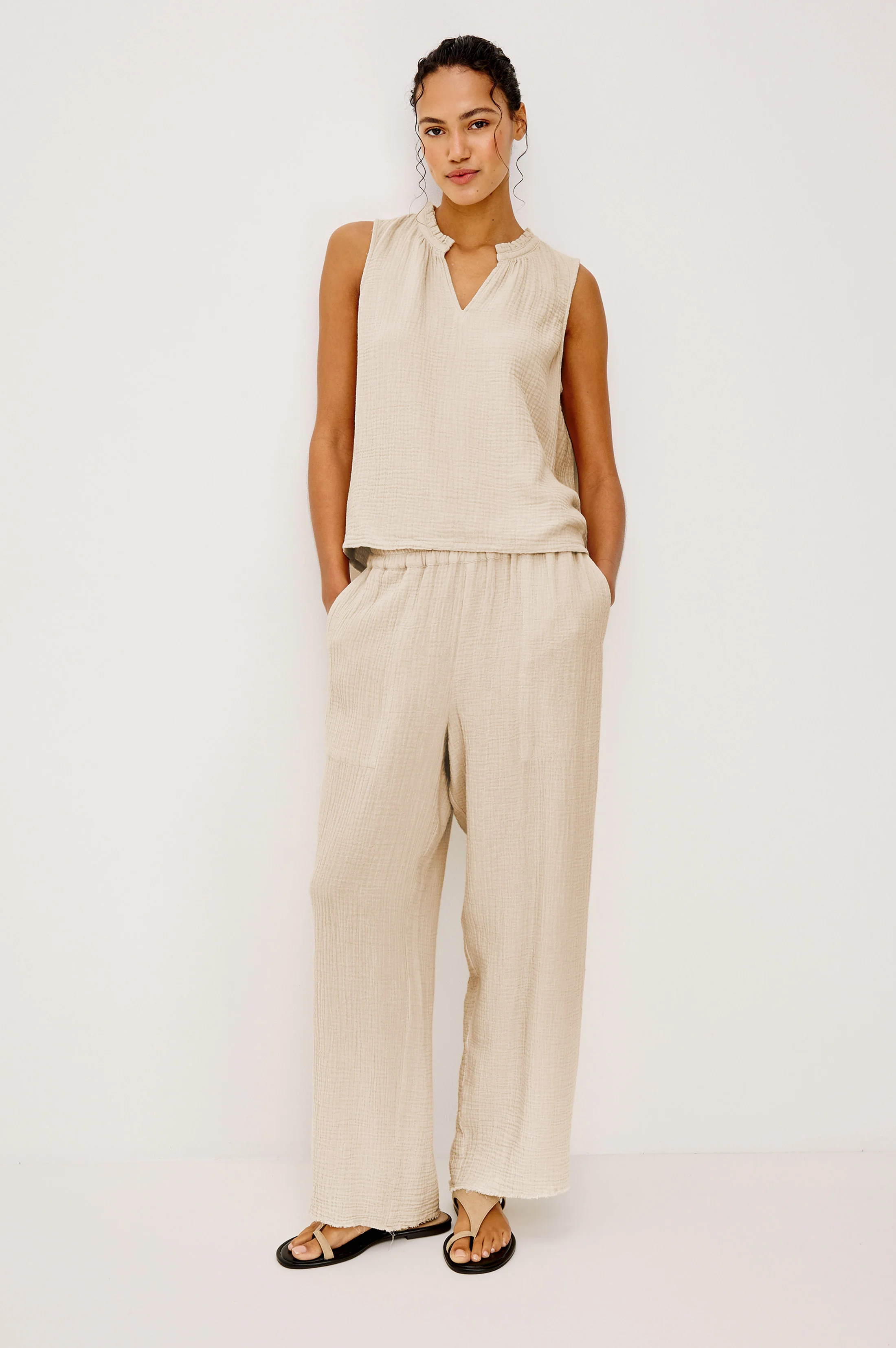LEON CROP PANT - FLAX - Image 3