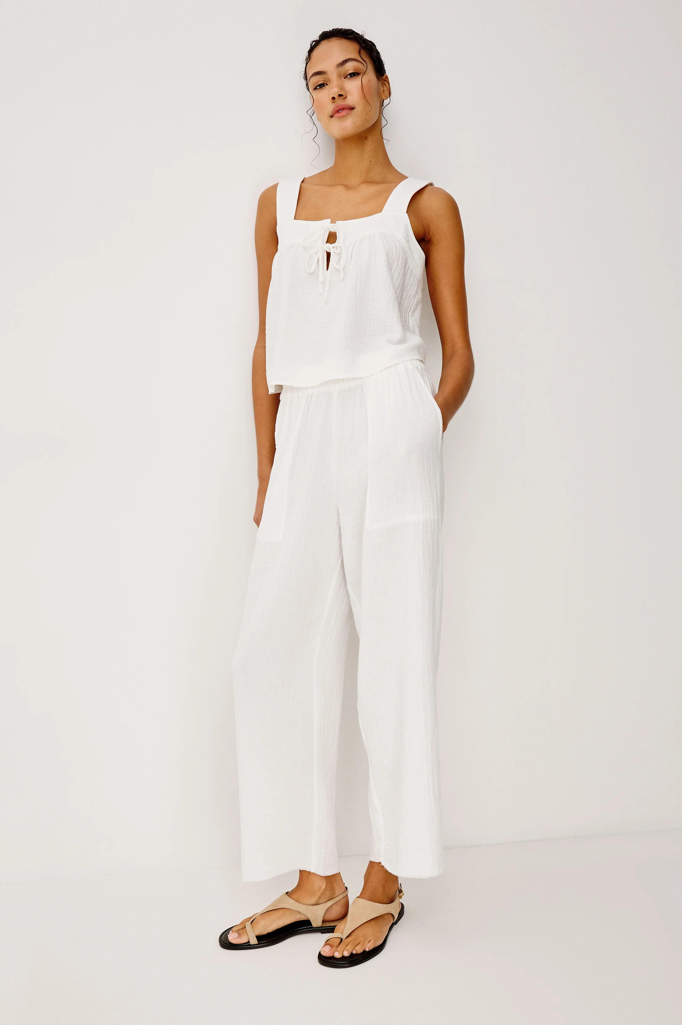 LEON CROP PANT - WHITE - Image 3