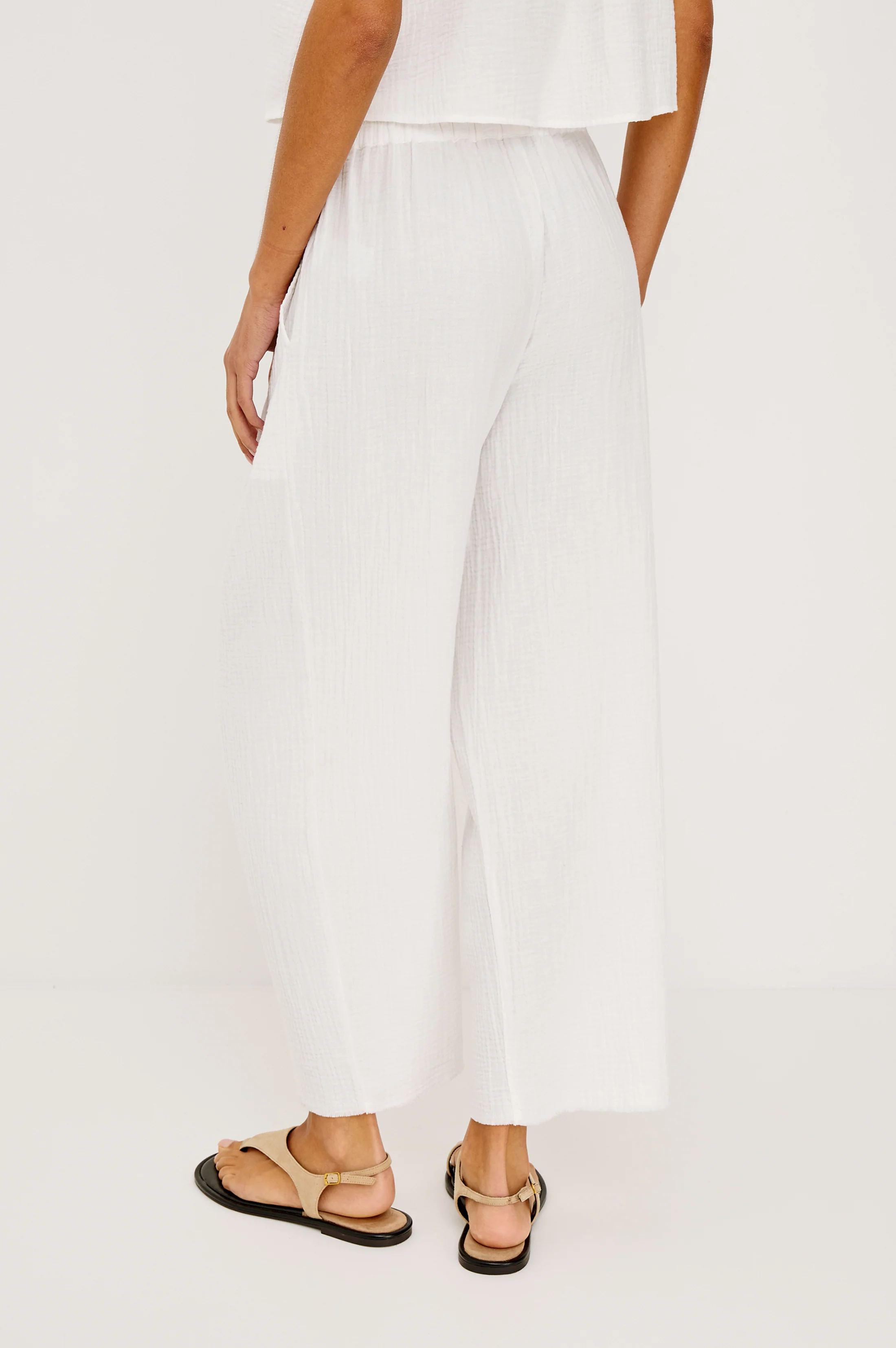 LEON CROP PANT - WHITE - Image 5
