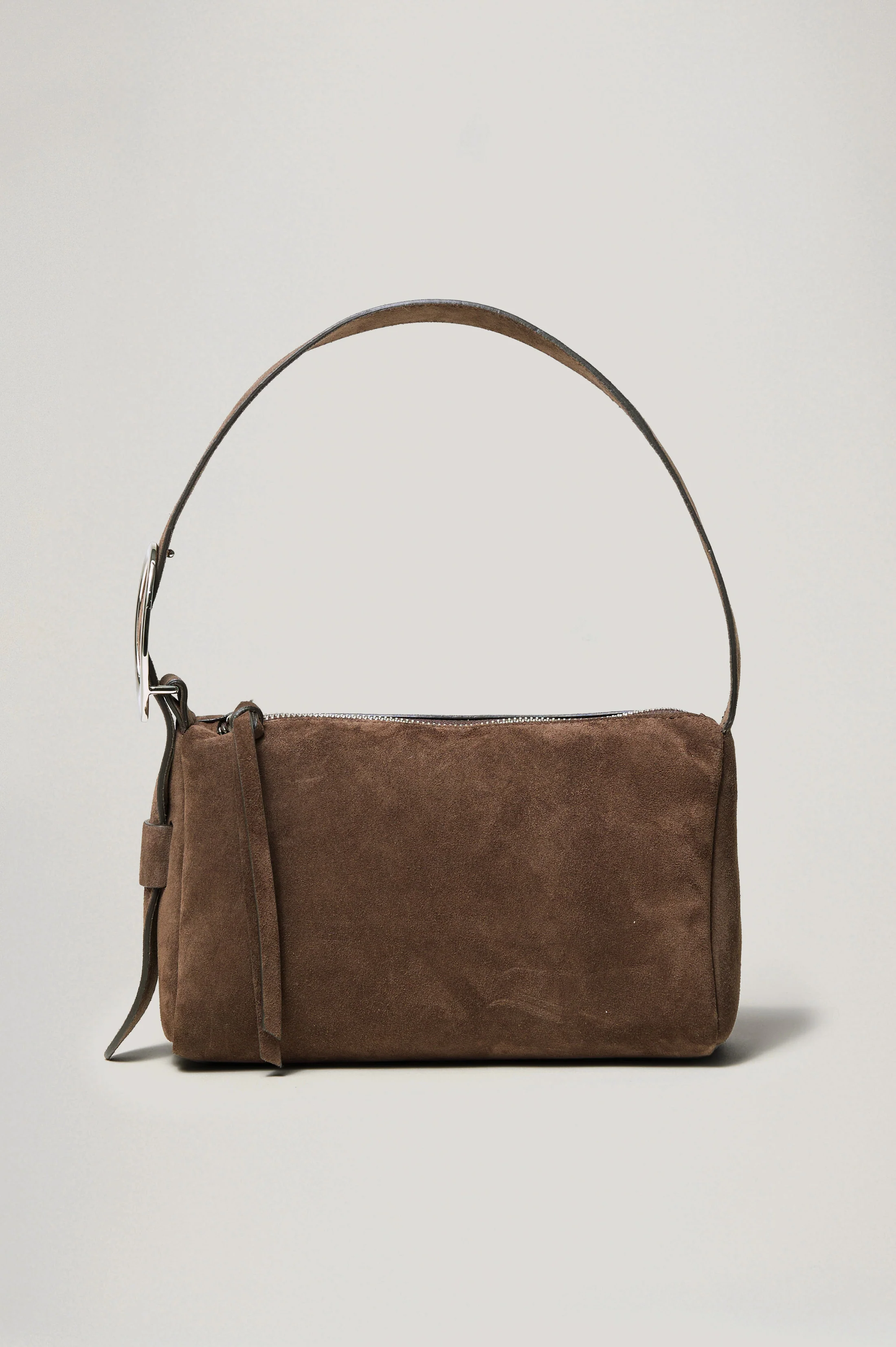 LUCCA SHOULDER BAG - ESPRESSO SUEDE - Image 4
