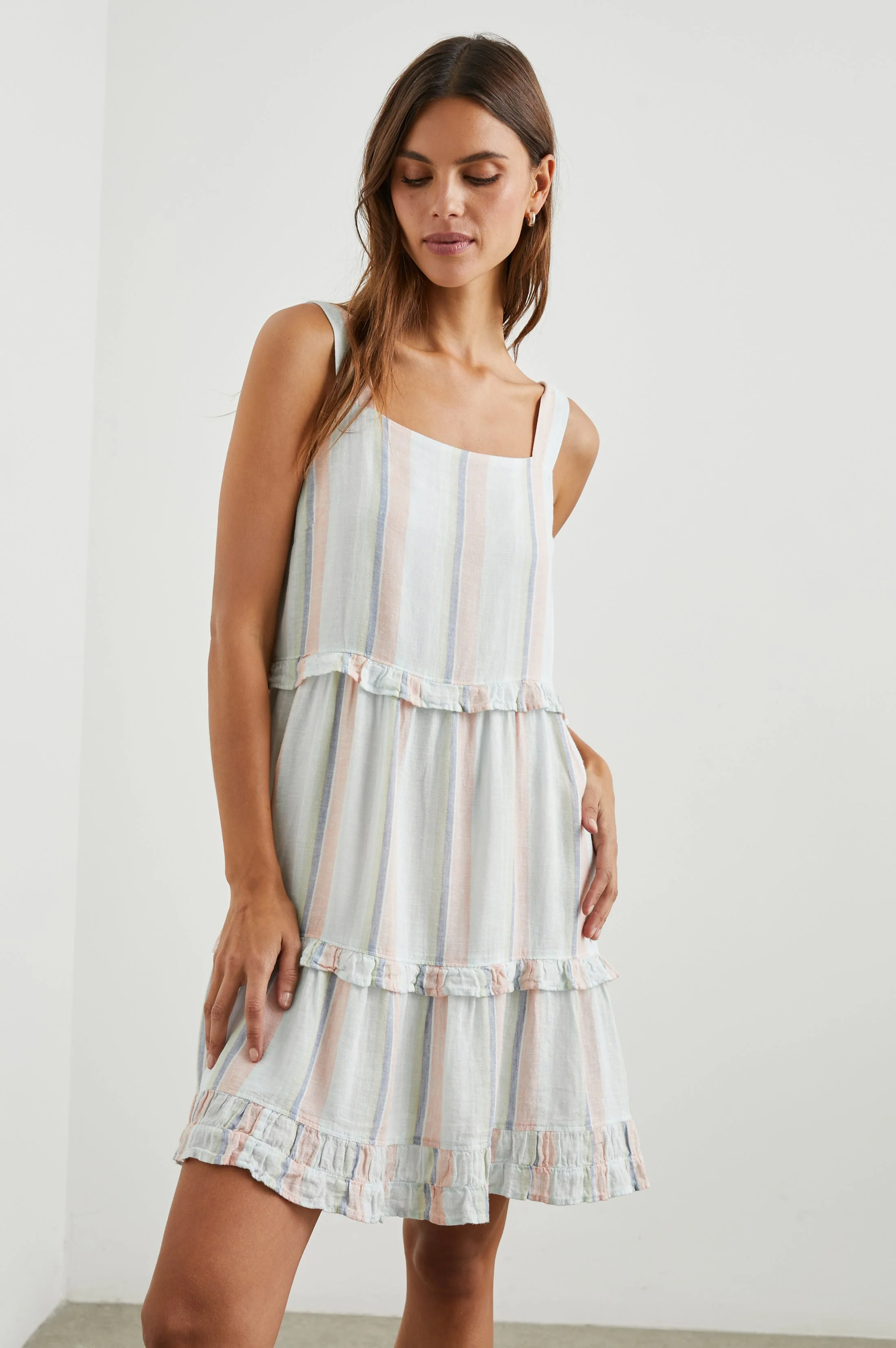 SANDY DRESS - BIARRITZ MULTI STRIPE - Image 3