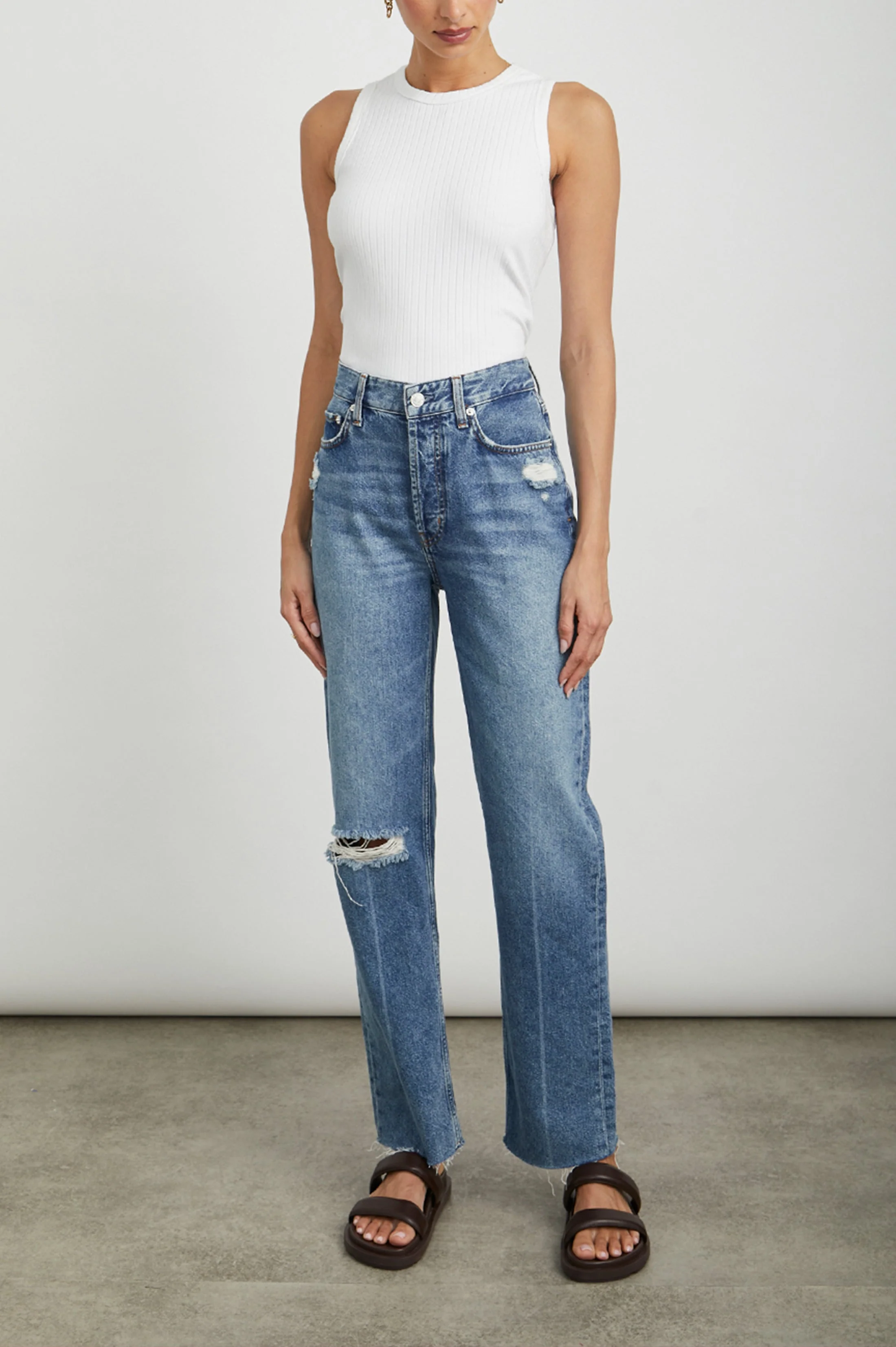 TOPANGA STRAIGHT - VINTAGE SAPPHIRE DISTRESS - Image 3