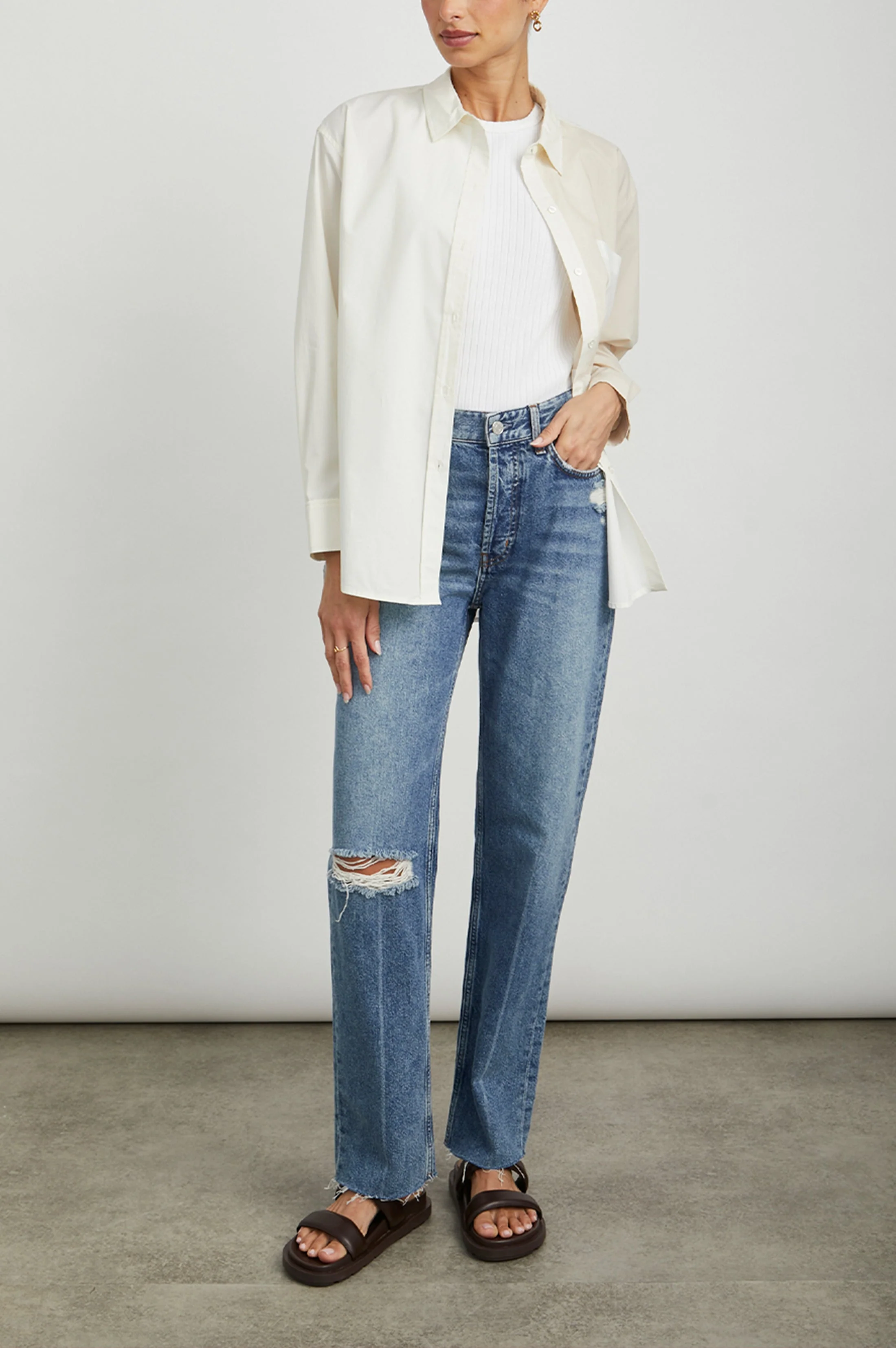 TOPANGA STRAIGHT - VINTAGE SAPPHIRE DISTRESS - Image 4