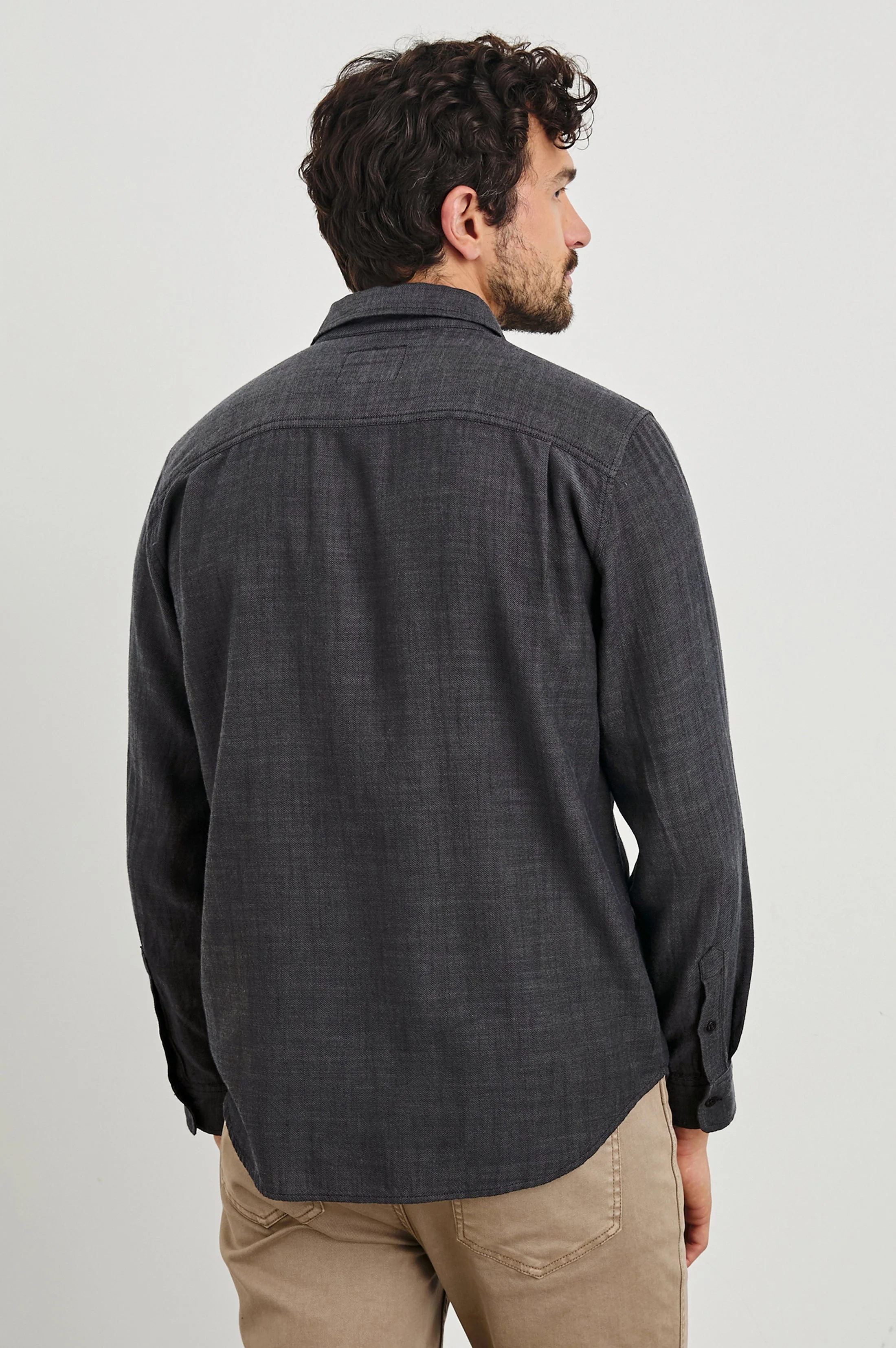 WYATT SHIRT - BLACK CHAMBRAY - Image 5